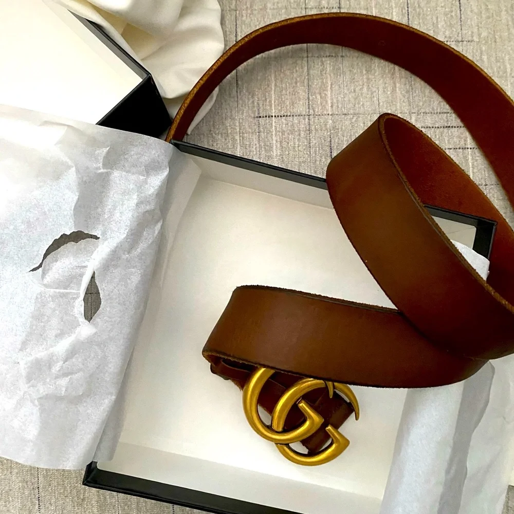 Authentic GG Marmont Wide Belt